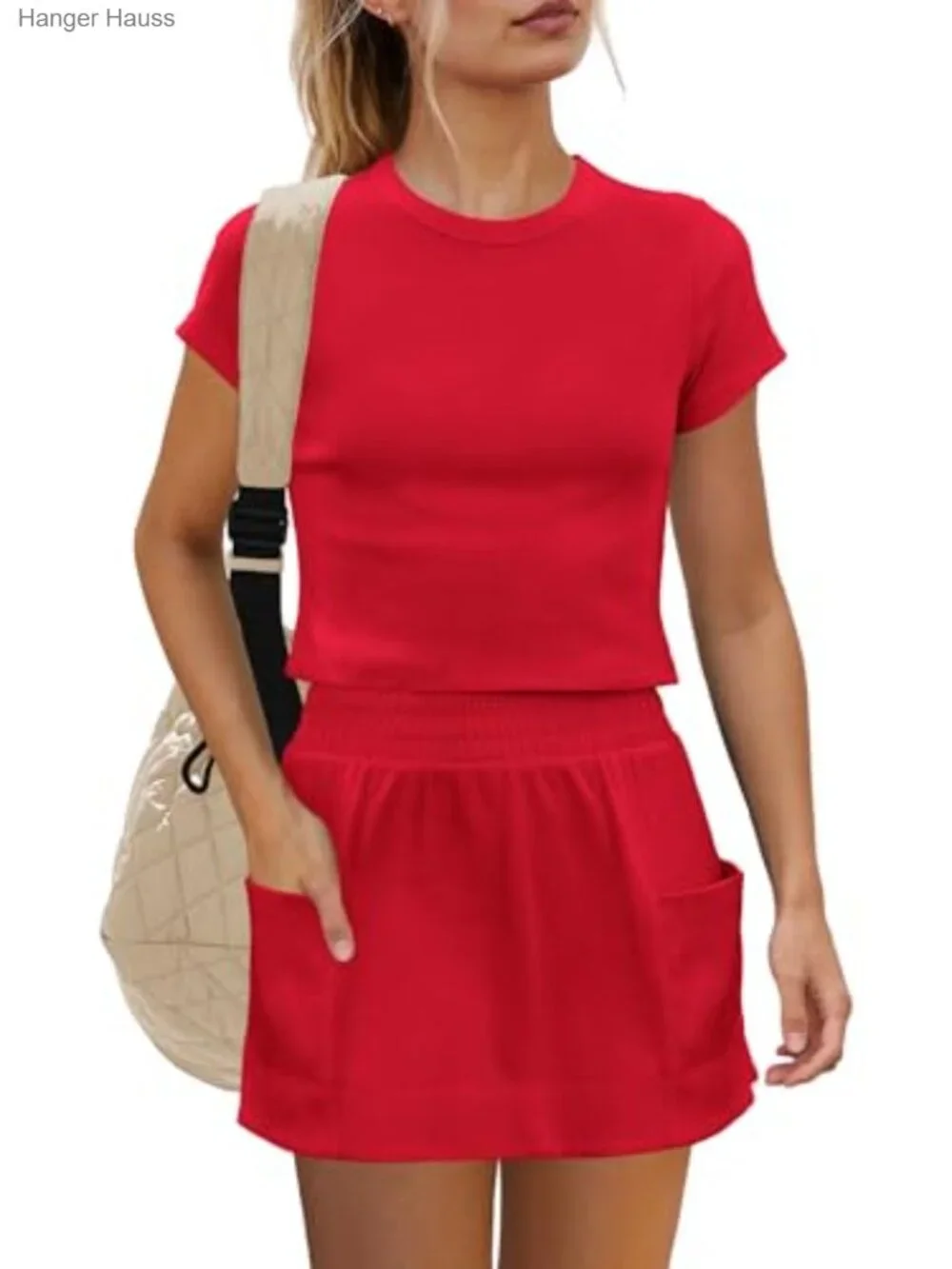 Womens 2 Piece Athletic Skirt Sets Tennis Skorts with Pockets